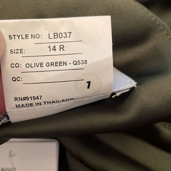 New LOVELY BRIDESMAIDS OLIVE GREEN LUX CHARMEUSE BRIDESMAID DRESSES Size 14R - Picture 6 of 6